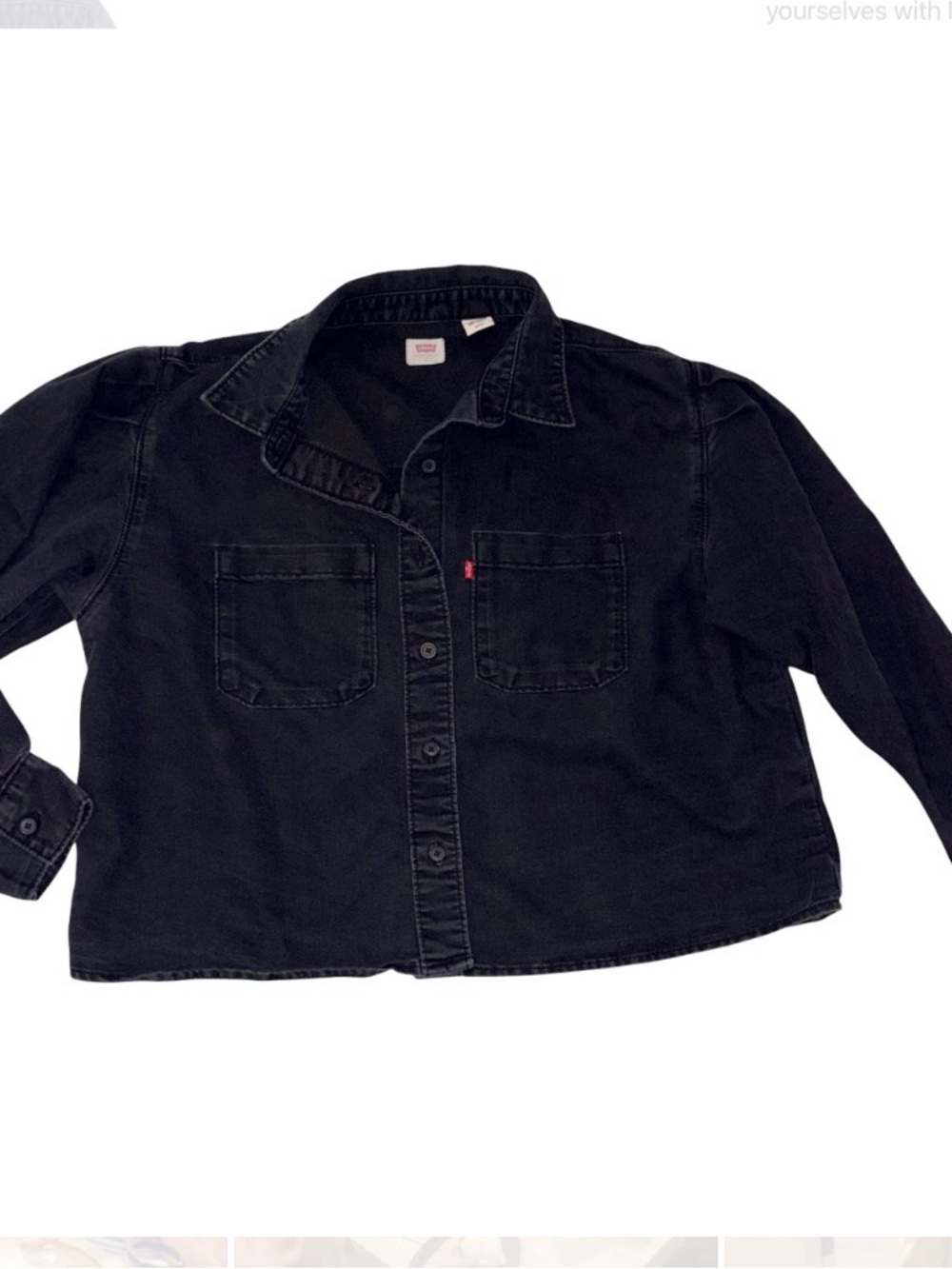 Levi's Black Denim buttons down shirt/ Jacket size Small